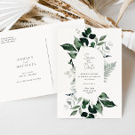 Postkort för Rustic Greenery Bröllop spara datum Vykort<br><div class="desc">Detta vykort från Ashley-samlingen från Rustic Greenergiy Bröllop spara datum har handdragna blommigtar i vackra skuggor av grönt. Anpassa den med dina detaljer enkelt och snabbt. Tryck helt enkelt på knappen "anpassa" för att ytterligare ordna om och formatera stil och placera texten.</div>