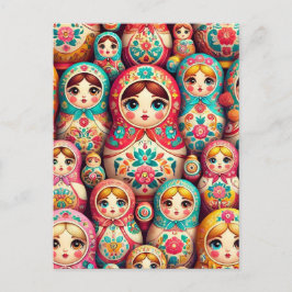 Postkort för ryska kapningsdockor vykort