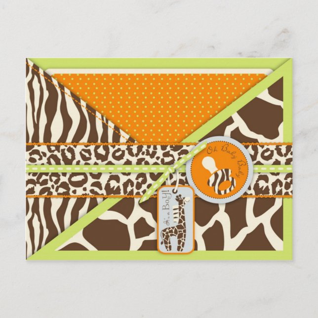 Postkort för Safari Boy Grönt Advice Rådkort (Framsida)