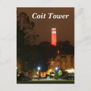 Postkort för San Francisco Red Coit Torn Vykort
