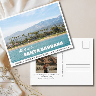 Postkort för Santa Barbara Bröllop spara datum Vykort