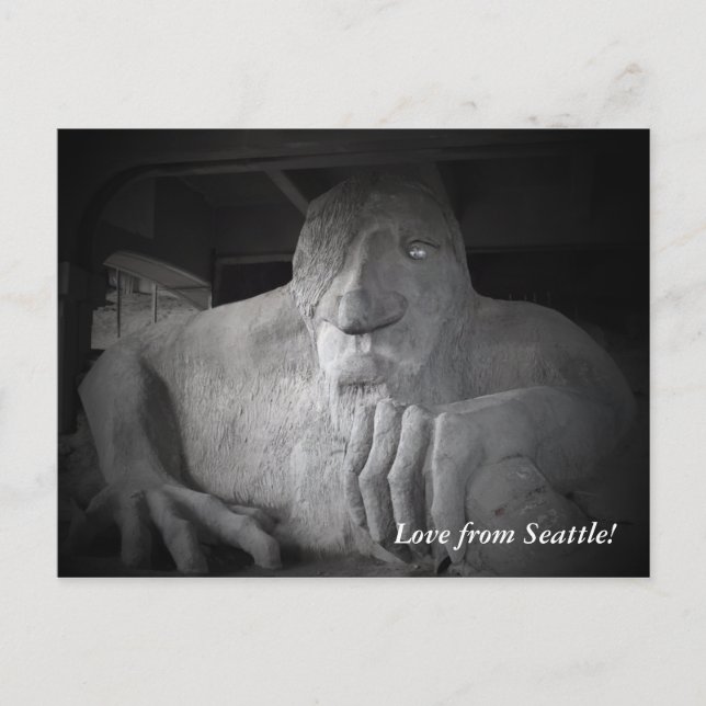 Postkort för Seattle Fremont Troll Vykort (Framsida)