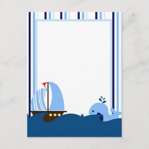 Postkort för segelbåt och val vykort