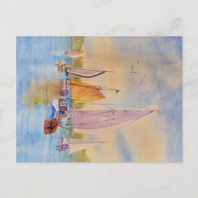 Postkort för segelbåt, vykort för segling, Maineca (Framsida)