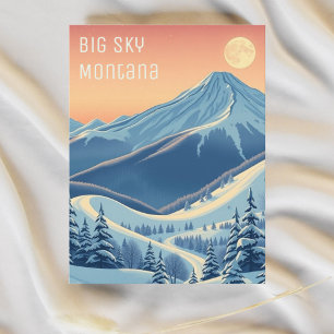 Postkort för semestersemester i Big Himmel Montana Vykort