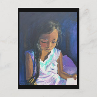 Postkort för september 2: Girl Reading BRENNAN CEN Vykort