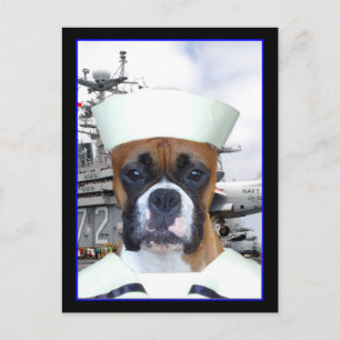Postkort för sjöbok för marin Hund Vykort