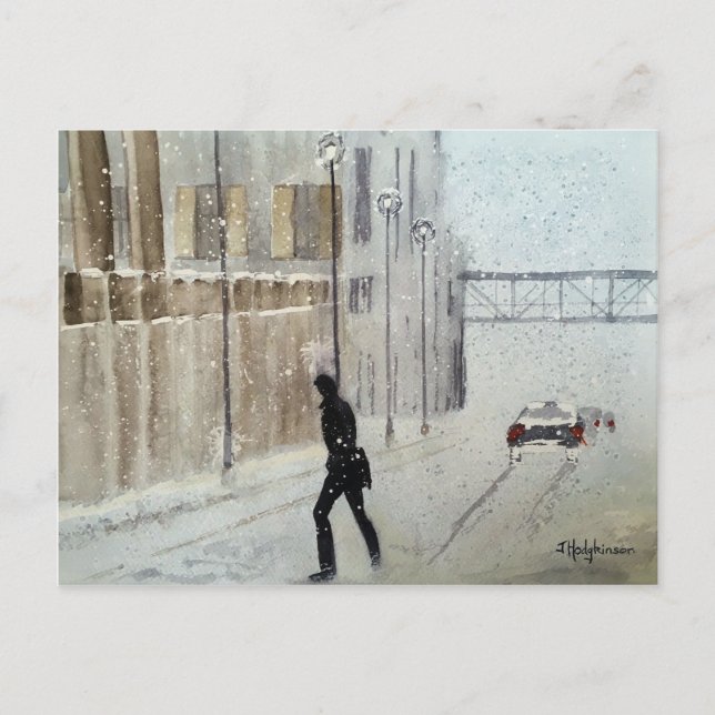 POSTKORT FÖR snö Vykort (Framsida)