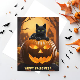 Postkort för Spooky Jack-O-Lantern Happy halloween Vykort