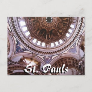 Postkort för St Pauls cathedral insida London Vykort