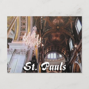 Postkort för St Pauls cathedral insida London Vykort