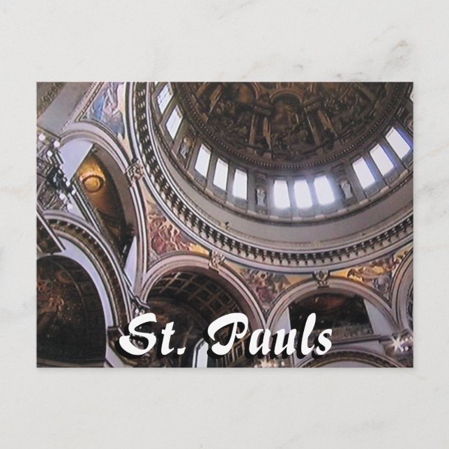 Postkort för St Pauls cathedral insida London Vykort (Framsida)