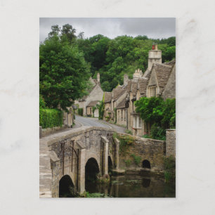 Postkort för stadsstaden Castle Combe Vykort