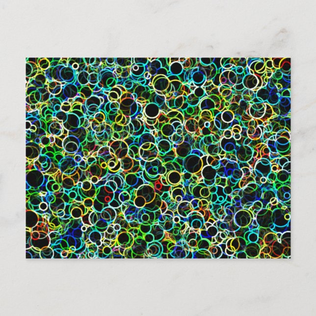 Postkort för stora neon Circles Vykort (Framsida)