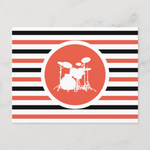 Postkort för strimlad Chic-Drums Vykort