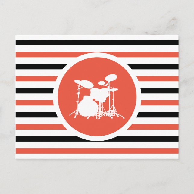 Postkort för strimlad Chic-Drums Vykort (Framsida)