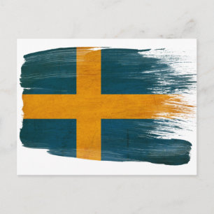 Postkort för sverige Flagga Vykort