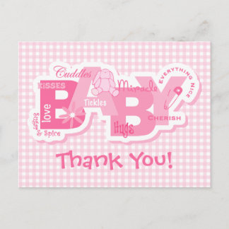 Postkort för Tack av socker och spice Bunny Vykort