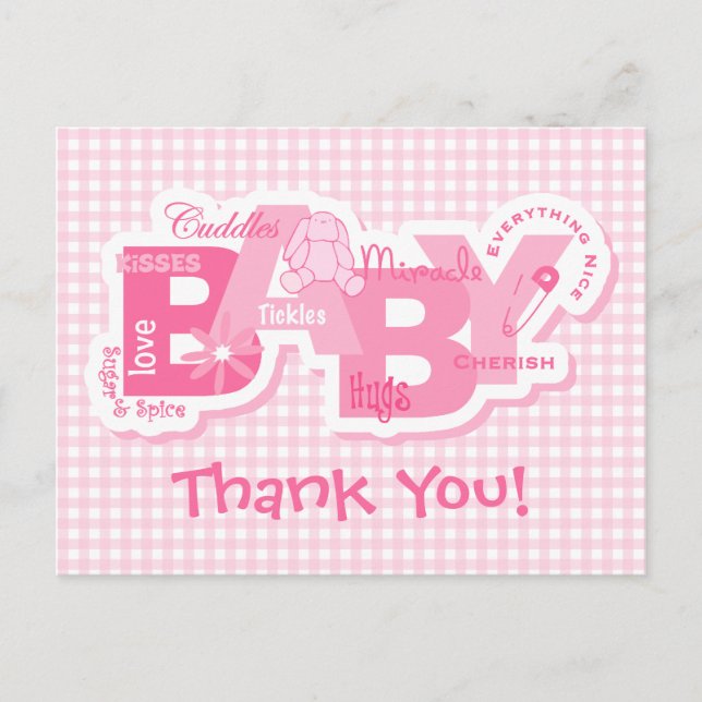 Postkort för Tack av socker och spice Bunny Vykort (Framsida)