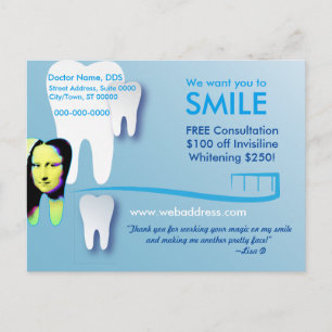 Postkort för tandläkare: Vi vill att du ska SMILE Vykort