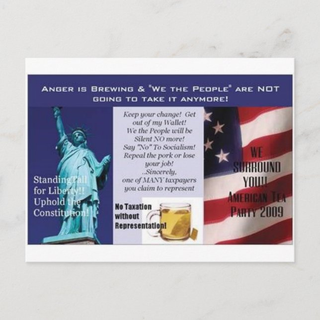 Postkort för Tea Party Vykort (Framsida)