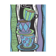 Postkort för Tea Party