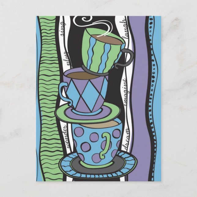 Postkort för Tea Party Vykort (Framsida)