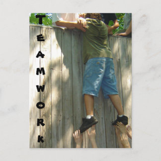 Postkort för teamarbete vykort