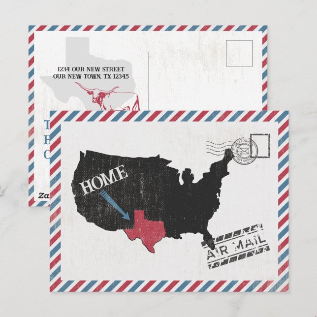Postkort för Texas Home Luft Mail Vykort (Fram/baksida)