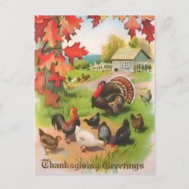 Postkort för thanksgiving Hälsning på landsbygden Helg Vykort