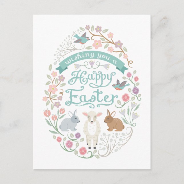 Postkort för träbets-Påskägg Helg Vykort (Framsida)