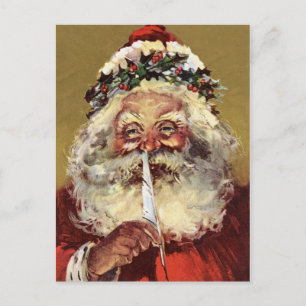 Postkort för tyska jultomtskorten Vintage Helg Vykort