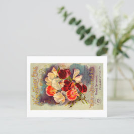 Postkort för utsädespaket. vykort