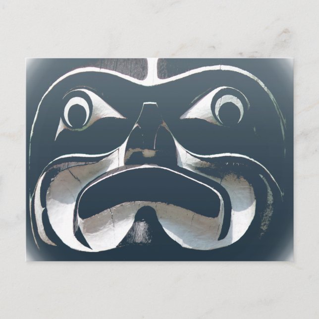 Postkort för Vancouver Totem Pole & Landmarks Card Vykort (Framsida)