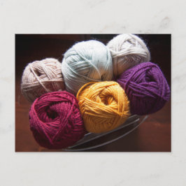 Postkort för vanligt garn Ylle Knitting Crochet Ma Vykort