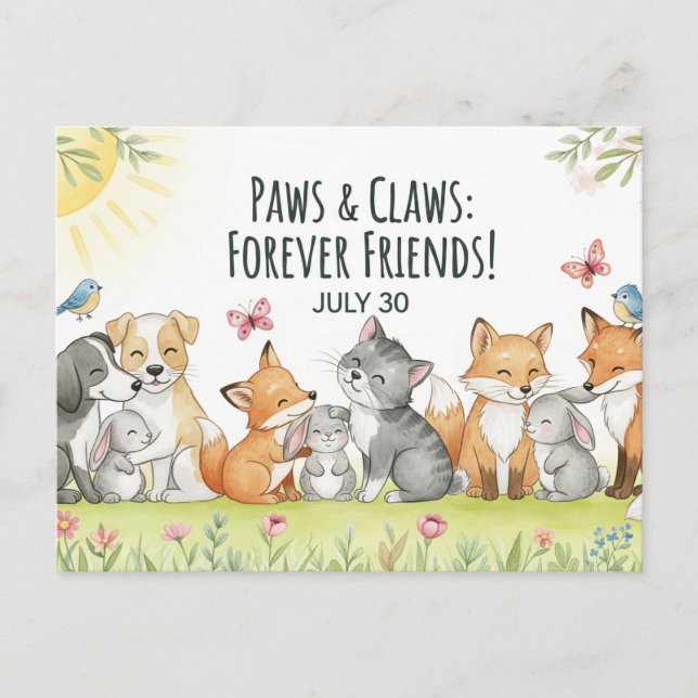 Postkort för Vänskap i internationell Vykort (Framsida)