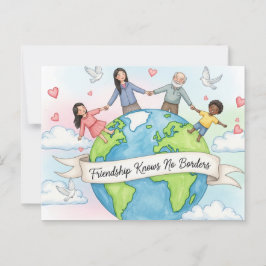 Postkort för Vänskap i internationell Vykort