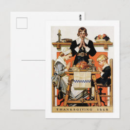 Postkort för vintage Art Thanksgiving Vykort