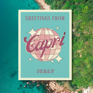 Postkort för Vintage av returkort för Capri Italie Vykort