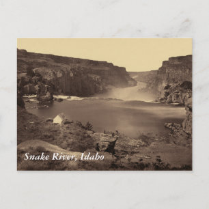 Postkort för Vintage av Snake River Soshone Falls Vykort
