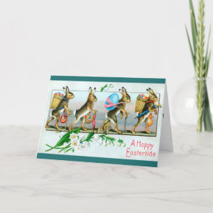 Postkort för vintage Påsk - Bunny-leveranser Kort