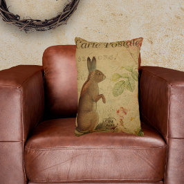 Postkort för vintage Reproduction it Rabbit Prydnadskudde