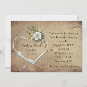 Postkort för vintage Vow Renewal Wedding-inbjudan Inbjudningar