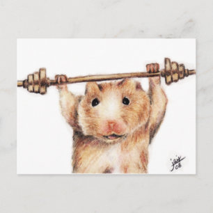 Postkort för workout (Hamster) Vykort