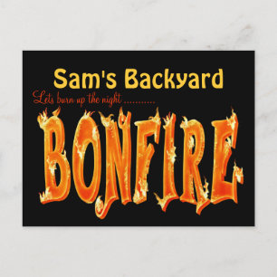 Postkort från Bonfire party Inbjudan Vykort