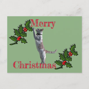 Postkort - God jul Holly och Kat Vykort