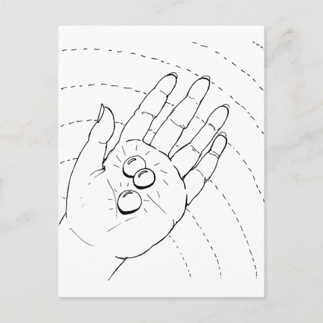 Postkort - Handtag med juveler Vykort (Framsida)