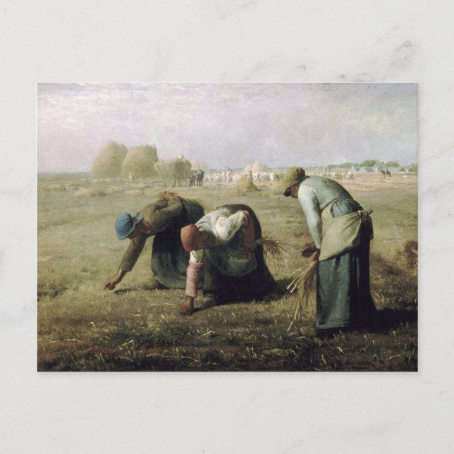 Postkort Jean-François Millet - Gleaners 1857 Vykort (Framsida)