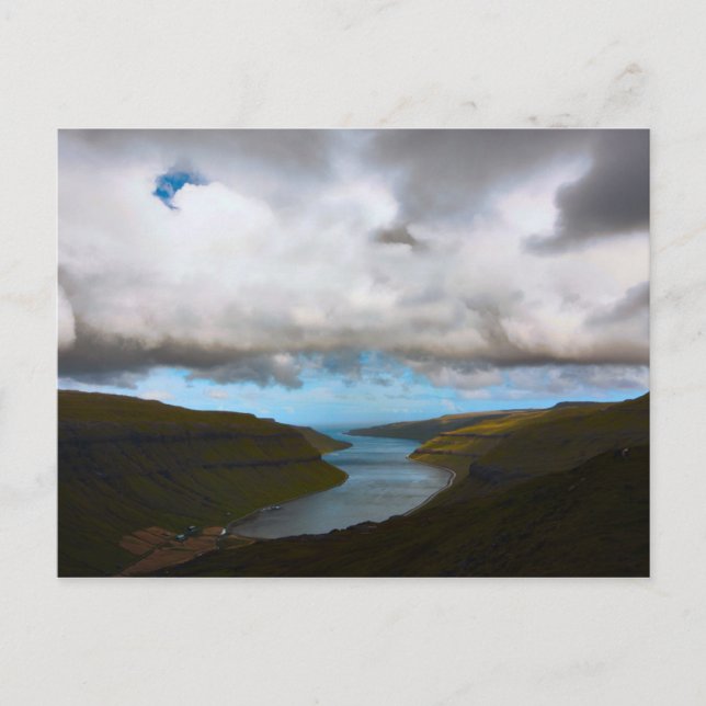 Postkort Kaldbaks Fjord, Färöarna Vykort (Framsida)