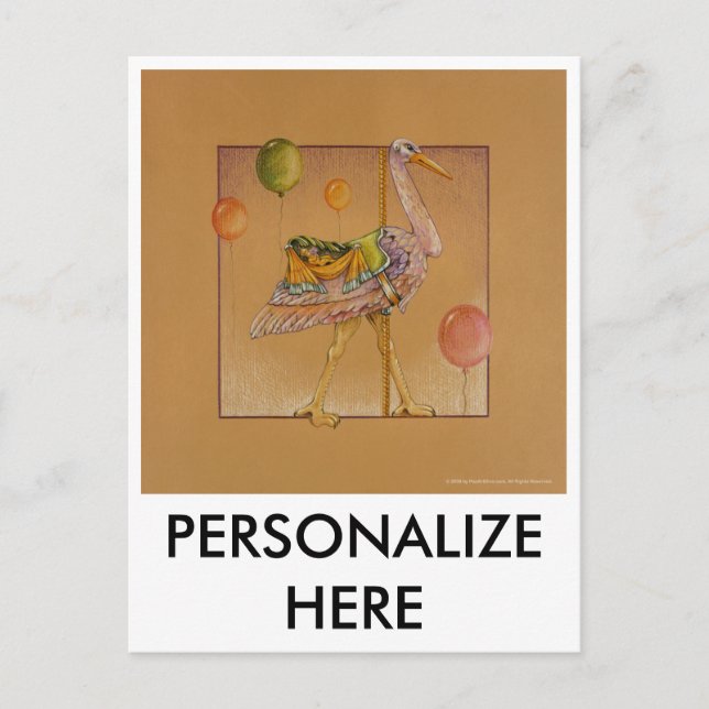 Postkort - karousel Stork Vykort (Framsida)